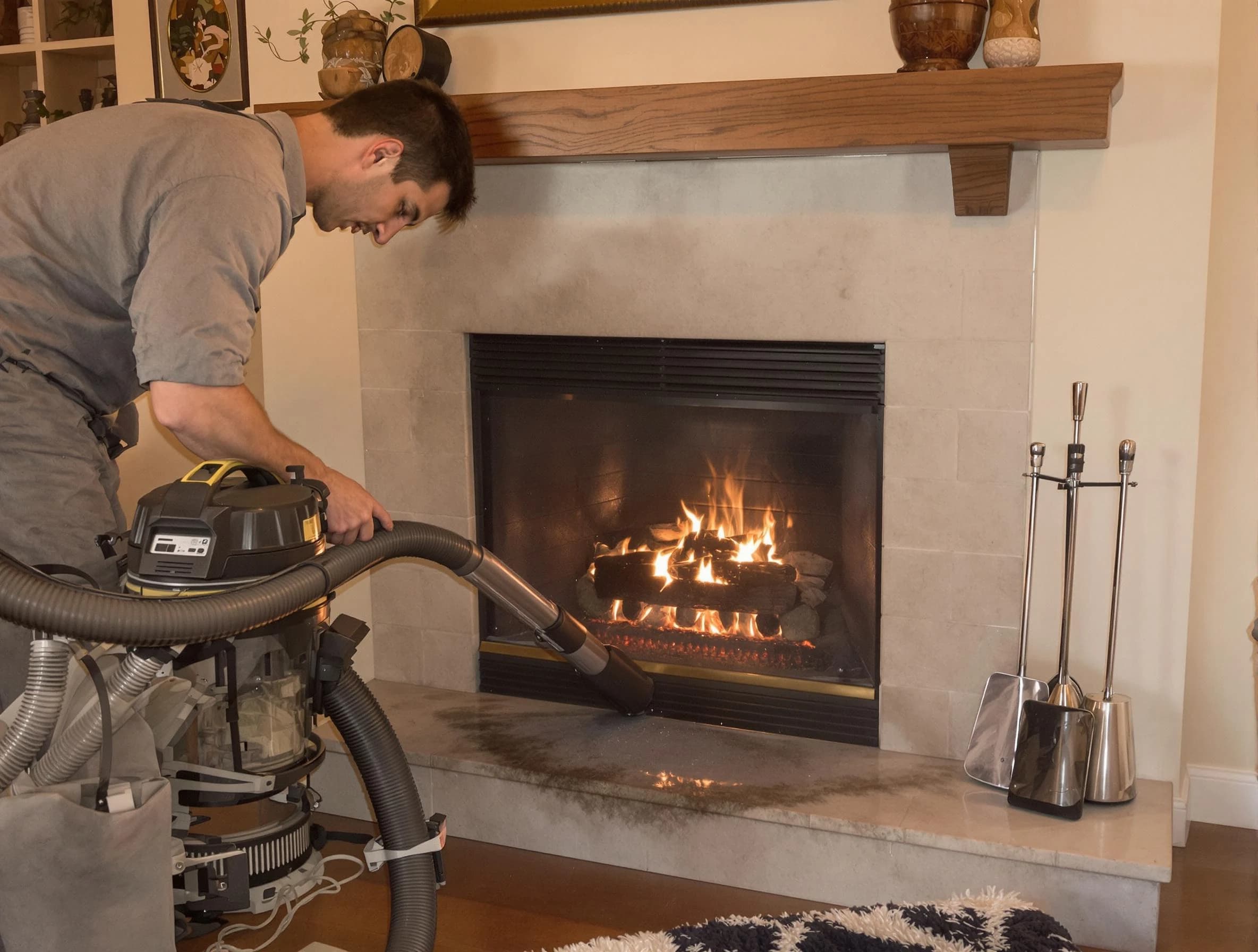 Routine fireplace upkeep by Harrisville Chimney Sweep in Harrisville, UT