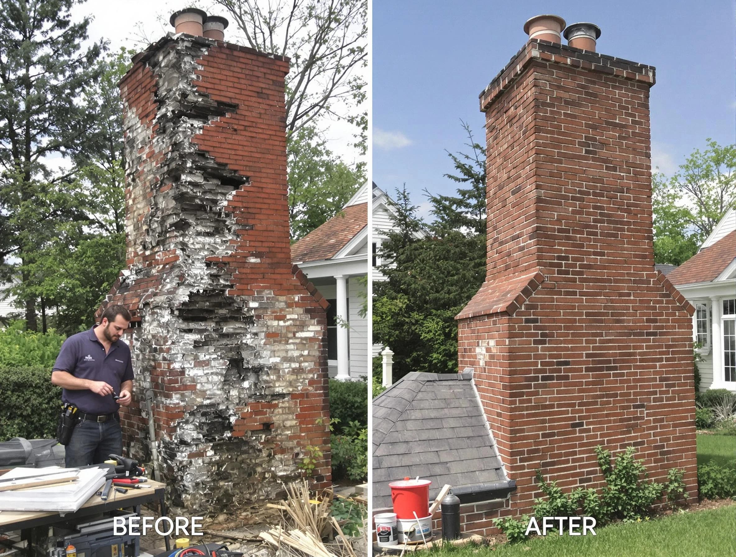 Harrisville Chimney Sweep performing a full chimney restoration in Harrisville, UT