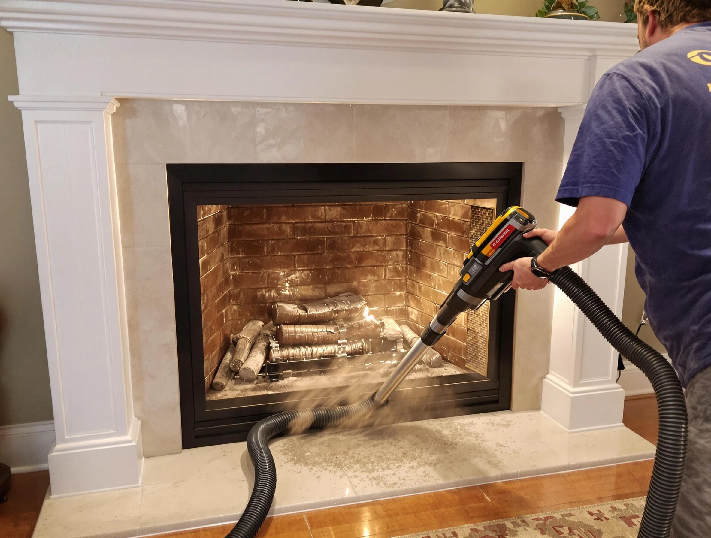 Fireplace cleaning performed by Harrisville Chimney Sweep in Harrisville, UT
