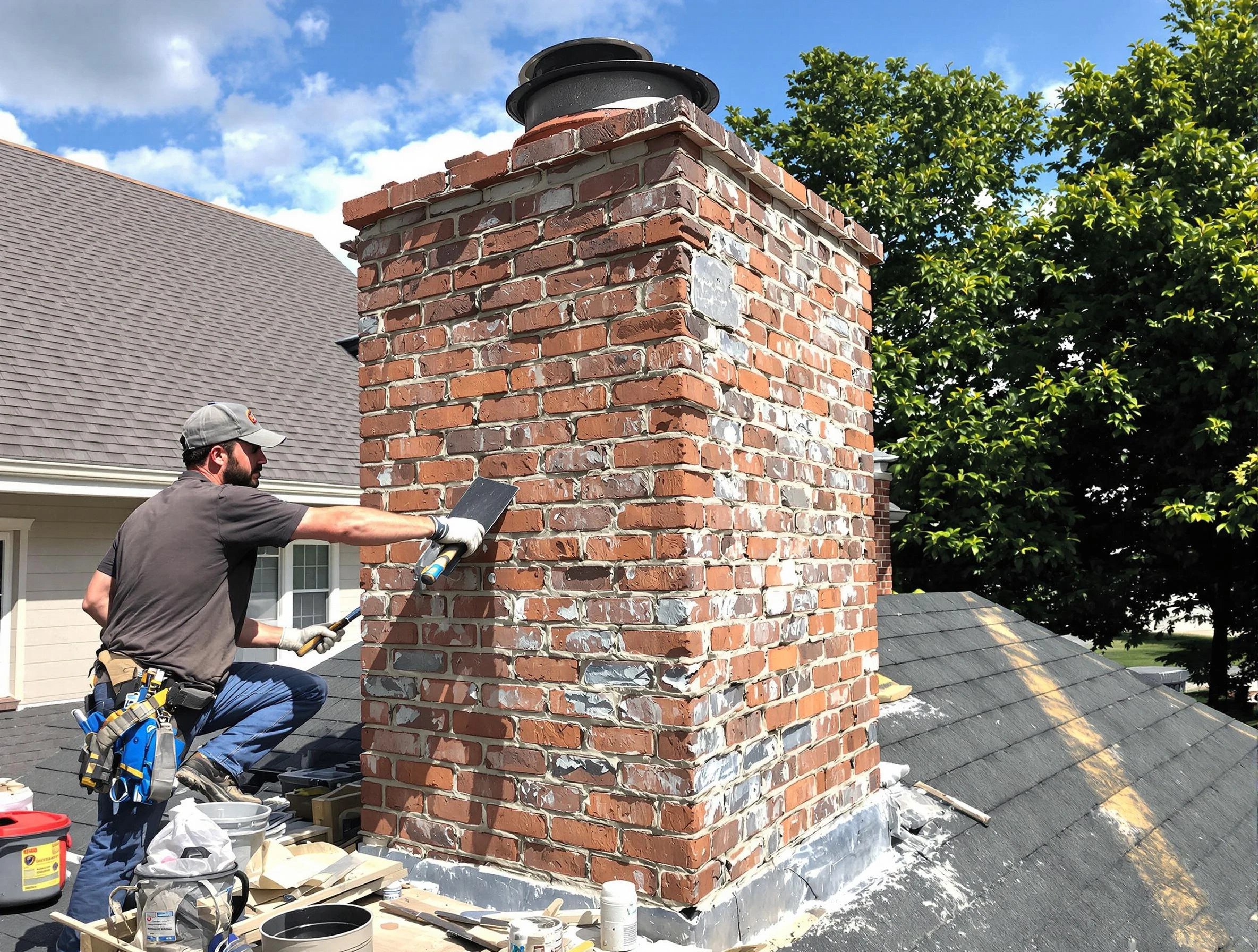 Completed chimney rebuild by Harrisville Chimney Sweep in Harrisville, UT
